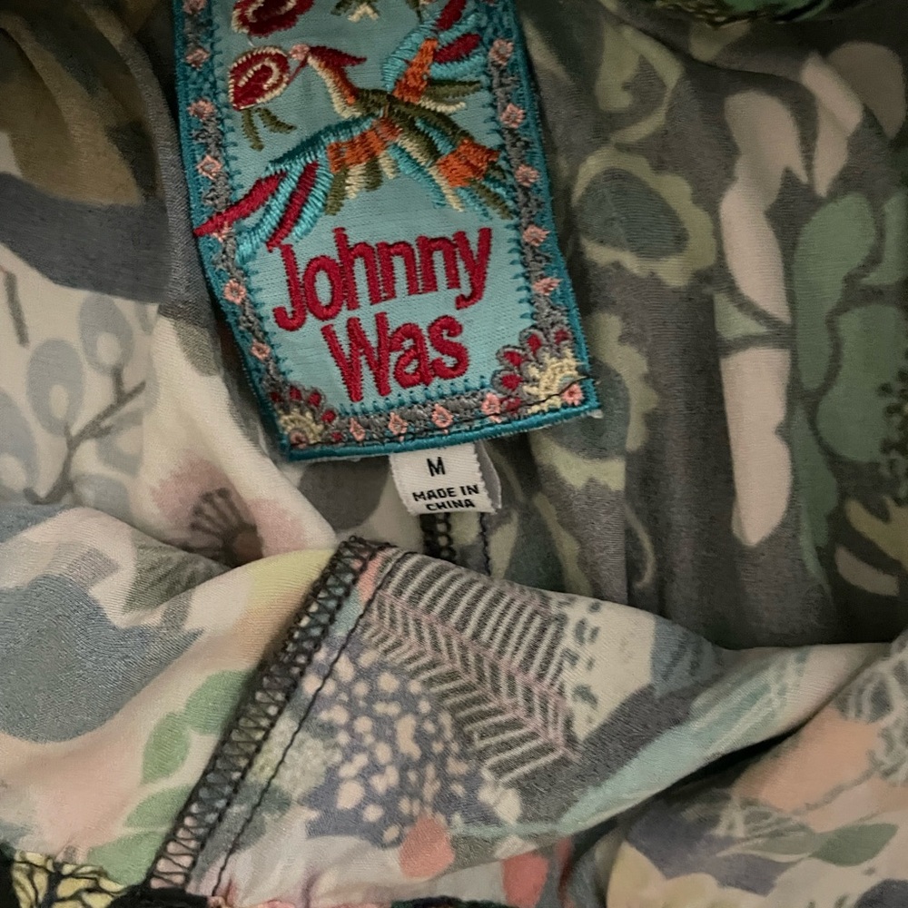 Johnny Was Multicolor Floral Pants size M. 92 %Silk& 8% spandex. Like new. - Picture 2 of 4